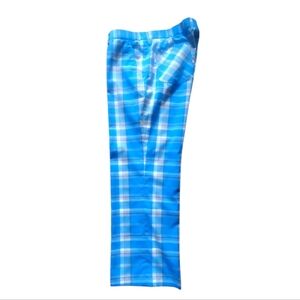 Sligo Blue Plaid Golf Pants Size 36